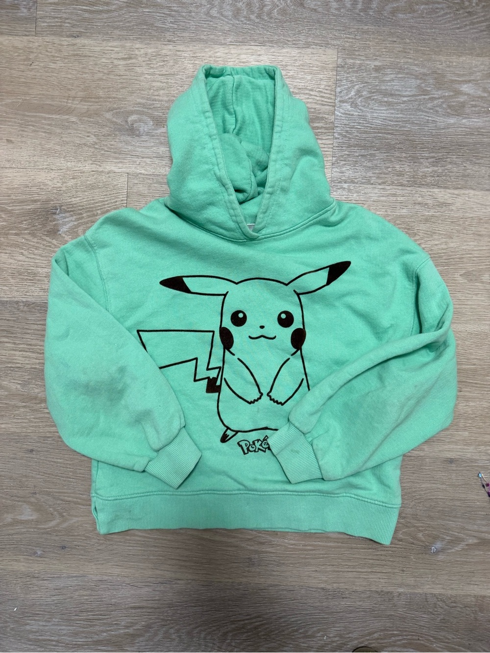 Kids Mint Green Pikachu Hoodie Sweatshirt